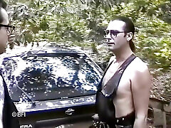 Outdoor punishing lesson in the forest
