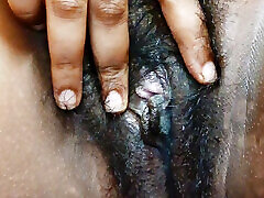 Pussy Fingering by house owner while his wife went for shopping and cuming with Maid