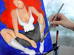 Mandy Moon - Drawing session foreplay