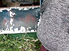 Labia clasped wrong wreak tortured on the porch