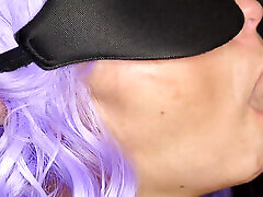 Close Up Amateur Couple Blonde seduced morning Blowjob Cum in Mouth Swallow