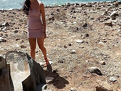 triple sex with blonde and brunette on nudist beach