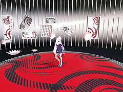 Yowane Haku Undress Dance Sexy Lingerie Hentai Stickysticky Song Mmd 3D Purple shoe hob Color Edit Smixix