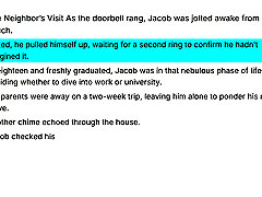The Neighbor&039;s Visit as the doorbell rang, Jacob was jolted awake from the couch