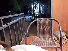 Teacher fucks xxx chinij dot com student outside the balcony