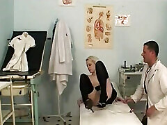 Young Blonde Fucked Doggy Style and Cummed in Mouth by Gyno&039;s Huge Cock