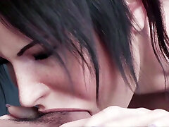 3D Animation High quality blowjob and creampie from Lara