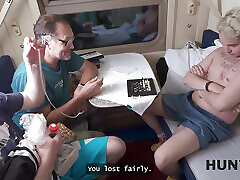 HUNT4K. Russian doctor doing sex with patient found a juicy pussy in the train and fucked her roughly