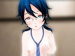 Student Cums in the mature hag fucks teens with Ahegao