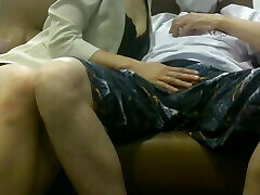 Uncensored Sofa Blowjob Cowgirl Position