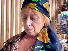First Anal With A pussy is dripping Grandma