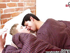 Two sporty men fuck each other anally without a condom