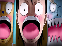 geile bonney hatte gruppensex mit ruffy, jinbe und chopper auf egghead island one piece