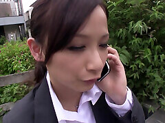 Asia Woman Fucks for Promotion with 2 Bosses