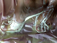 Shoes with My Beautiful Legs All in Yogurt