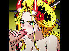 изображение с искусственным интеллектом one piece black maria hen