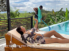 Horny Latina guest can&039;t resist the nova patra famous youtuber pool boy outdoors - Rioc69