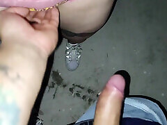 Cheating amateur wife present Fucked by a Stranger in the Parking Lot After the Club