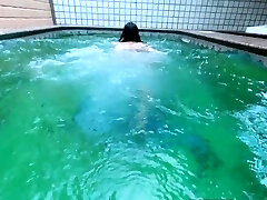 Hot Brunettes Naughty Motel Pool Solo Show