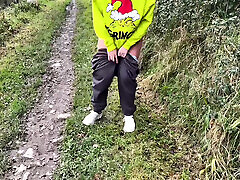 tourist girl peeing outside in public compilation
