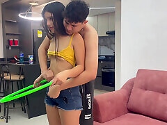 I Teach My Little Stepsister skinny interracial cry to Play and End up Fucking Her Hard and Cumming in Her Pussy
