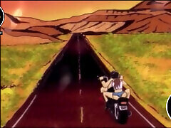 die vibrationen des motorrads machen sie so sehr an, dass sie sex auf der route 66 haben will!