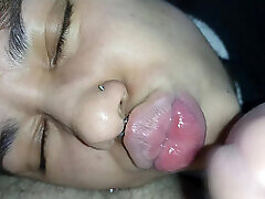 HOT YUMMY CREAMPIE RUNNING DOWN HER SLUT FACE