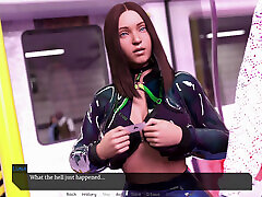 Do You Believe in God? Futa Nun inviting Busty Luna to Join in Futanari Faith Church on Train