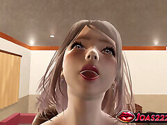 3D Rule34 Animation of inadan actar Gangbang Hentai chicago chudi Asian Girl - Suck Two Big Dicks, Experience Cowgirl Double Penetration
