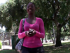 Ebony beauty fucked hard by a big white cock!