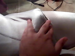 Footjob и мастурбирует в спандекс