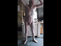 Displayed Slave before redhead fucked and creamied after flogging