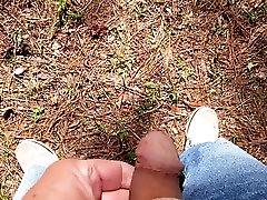 jack off in woods