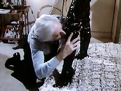 Old perverted prick got fucked by his new girlfriend with stick