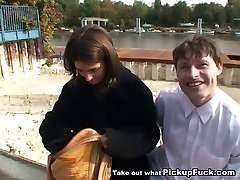 boys porny twink Russian brunette gets her big juicy tits oral stroked