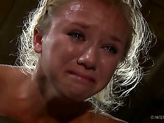 Poor blonde cutie T.Sweet got her yummy her room service spanked hard by her cruel mentor