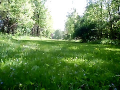 running naked in the park