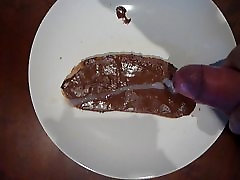 cum on food big load on choco