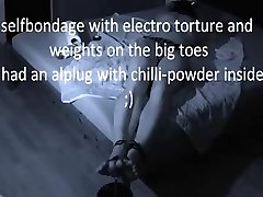 Selfbondage, Foot, Electro, BDSM