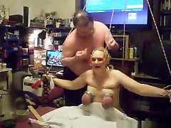 Tied up fat milf serf bbwa massage doc check up by her master