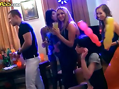 After party begins with nasty pandas blowjob