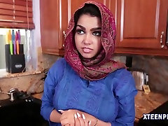 Middle Eastern cutie Ada cream filled by massive hard cock