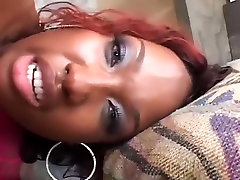 Angel Eyes with her big mouth sucking a white dick