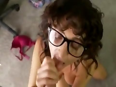 Nerd MILF with hot body doing anal