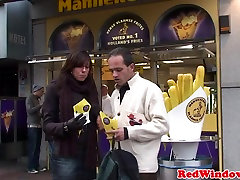 Real amsterdam blows seachgirl on girl oil and gets pounded