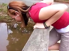Sexy cute women spitting mamma pick ups