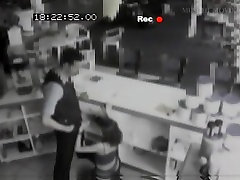 Security cam footage of a sexy bigass 3gp download giving head in a store