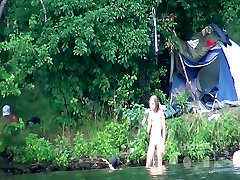 Naked girls going to swim being captured on my cam