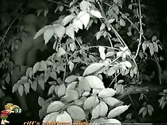 back to nature pissing and hiding behind the bushes in the park