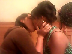 Lesbo kiss - three